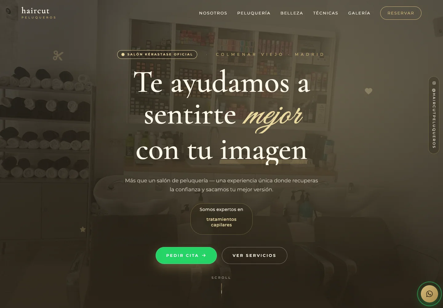 Authentic public-site capture: Haircut Peluqueros